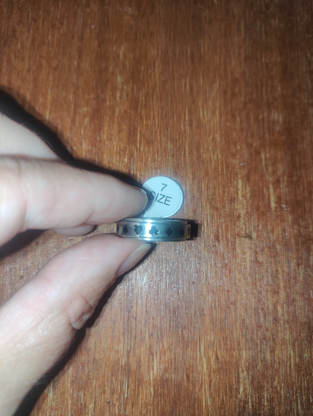 Unisex Size 7 Silver Spinning Anxiety Ring